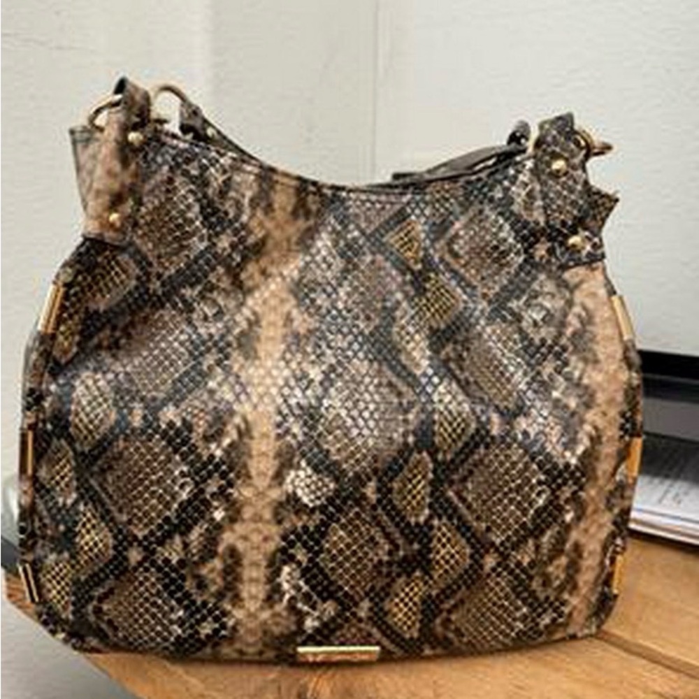 Jessica Simpson Brown Snakeskin Hobo Bag